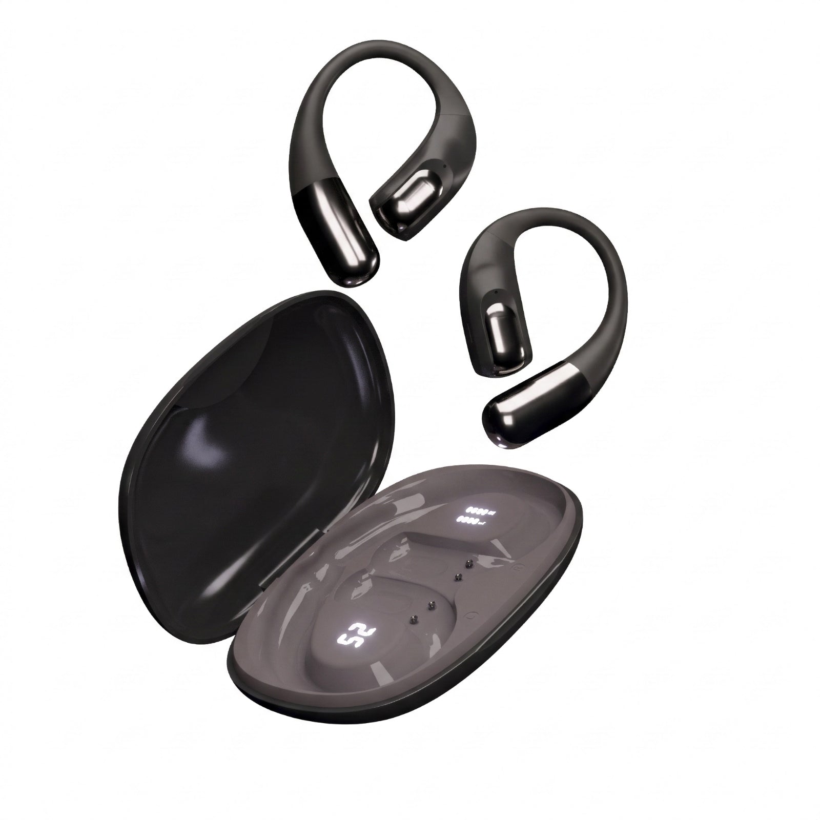Wireless Earbuds Bluetooth Headphones,Lightweight EarHooks-Style Earbuds,Bluetooth5.4 Wireless Earphones,48H Playtime, IPX4 Waterproof Running Headpho