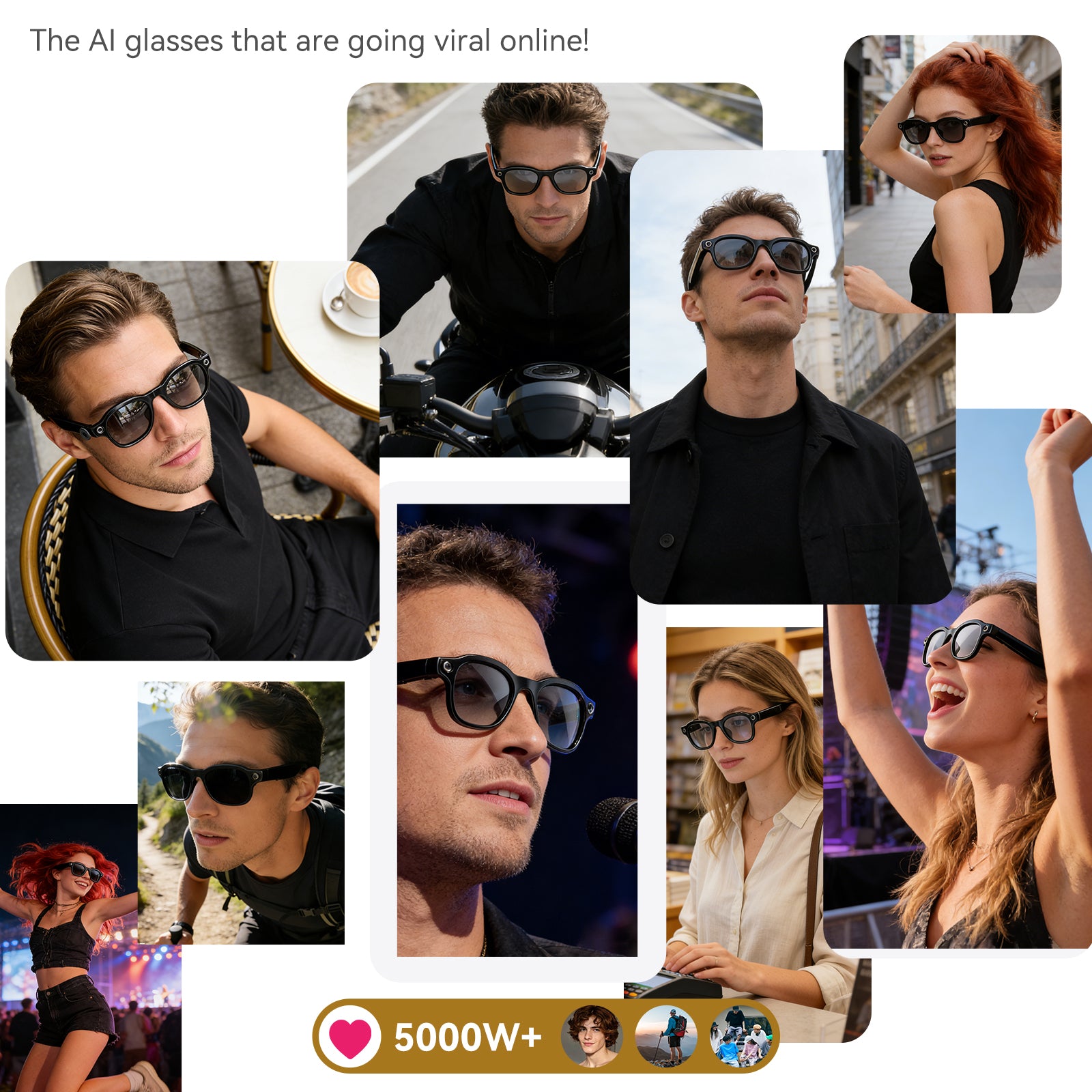 WAI3 Pro 8MP AI Camera Glasses | HD Photo & Video