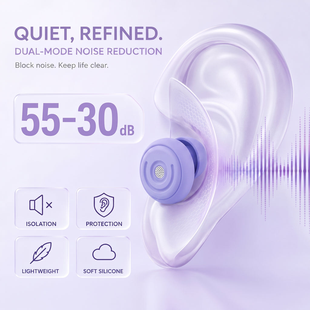 GAGAAL 2026 Adjustable Ear Plugs for Sleeping-2 Modes for Ultimate Control