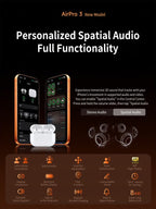 Pro 3 Wireless Earbuds with Noise Cancelling, Heart Rate Monitor & Sport Fit