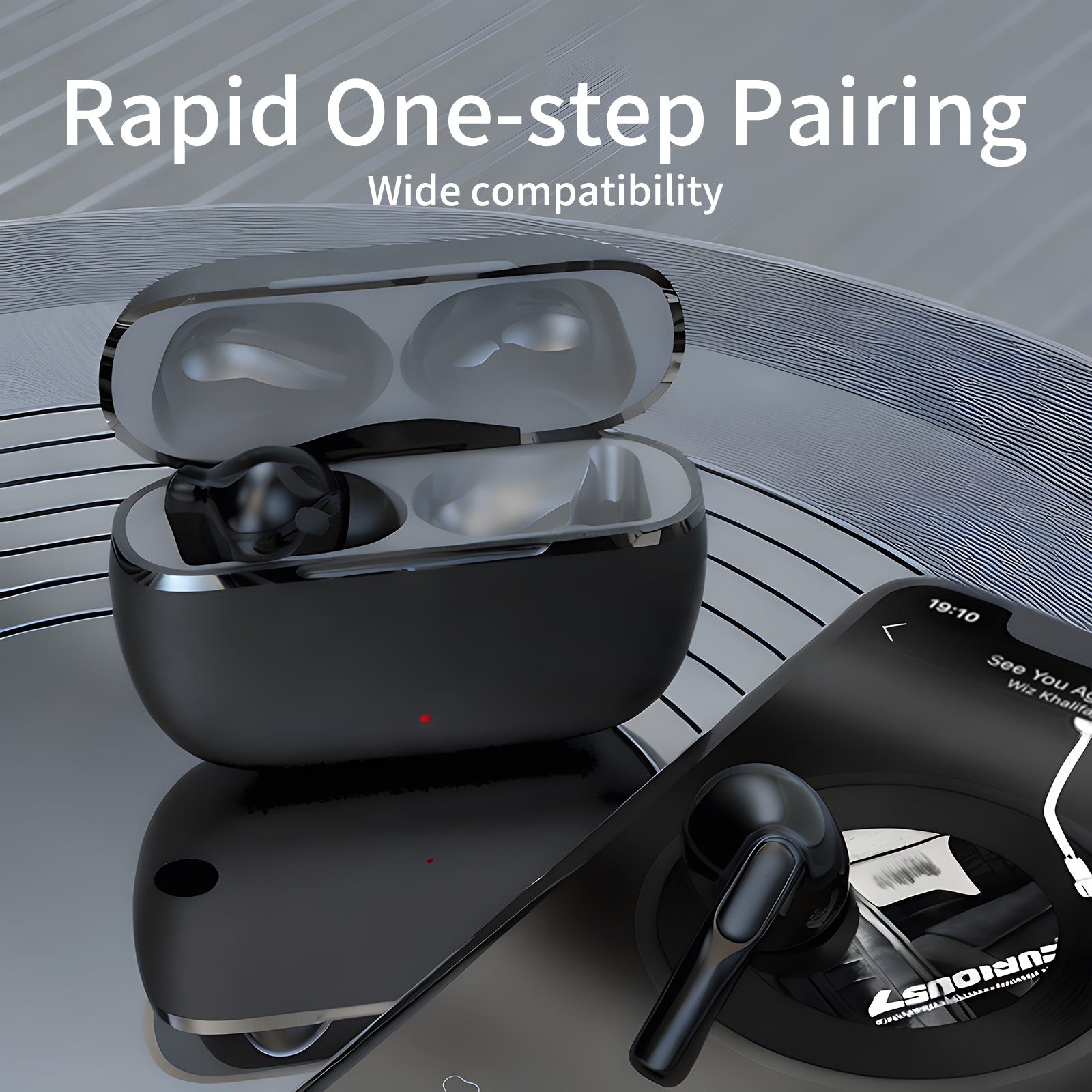 Max50 Max50 TWS Bluetooth Earbuds with ANC & ENC Noise Cancellation, Hi-Fi Stereo Sound, 50H Battery Life, IPX5 Waterproof, Type-C Charging Case