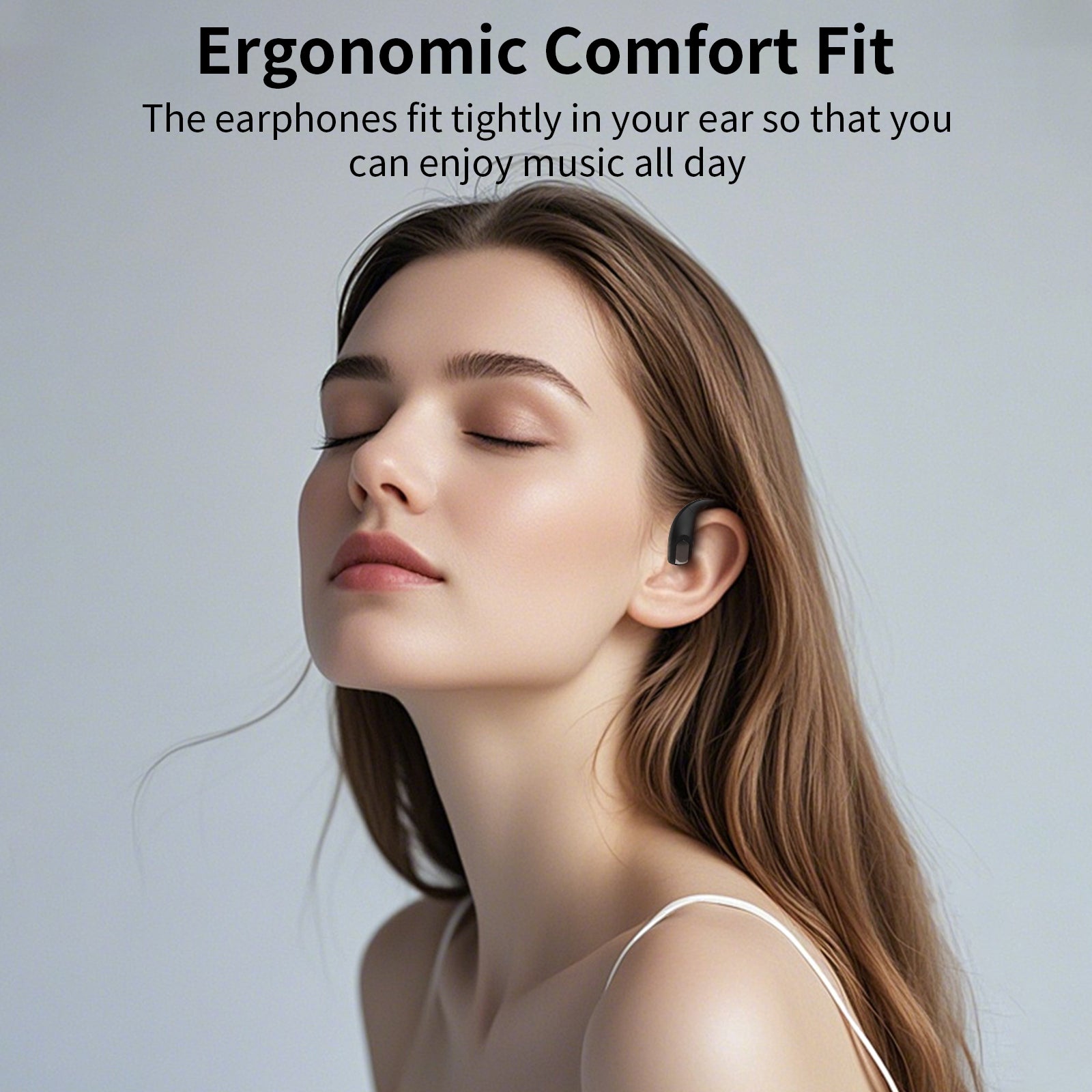 Wireless Earbuds Bluetooth Headphones,Lightweight EarHooks-Style Earbuds,Bluetooth5.4 Wireless Earphones,48H Playtime, IPX4 Waterproof Running Headpho