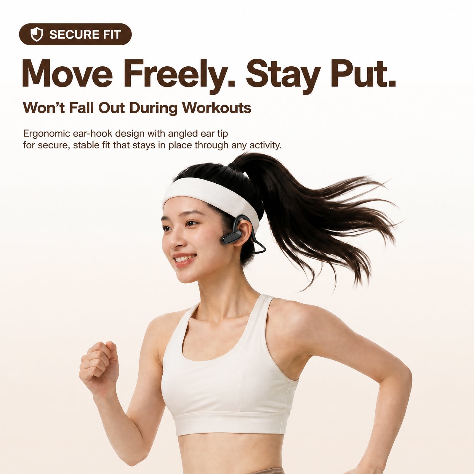 T03 Open Ear Sports Bluetooth Headphones with AI Noise Cancelling Mic