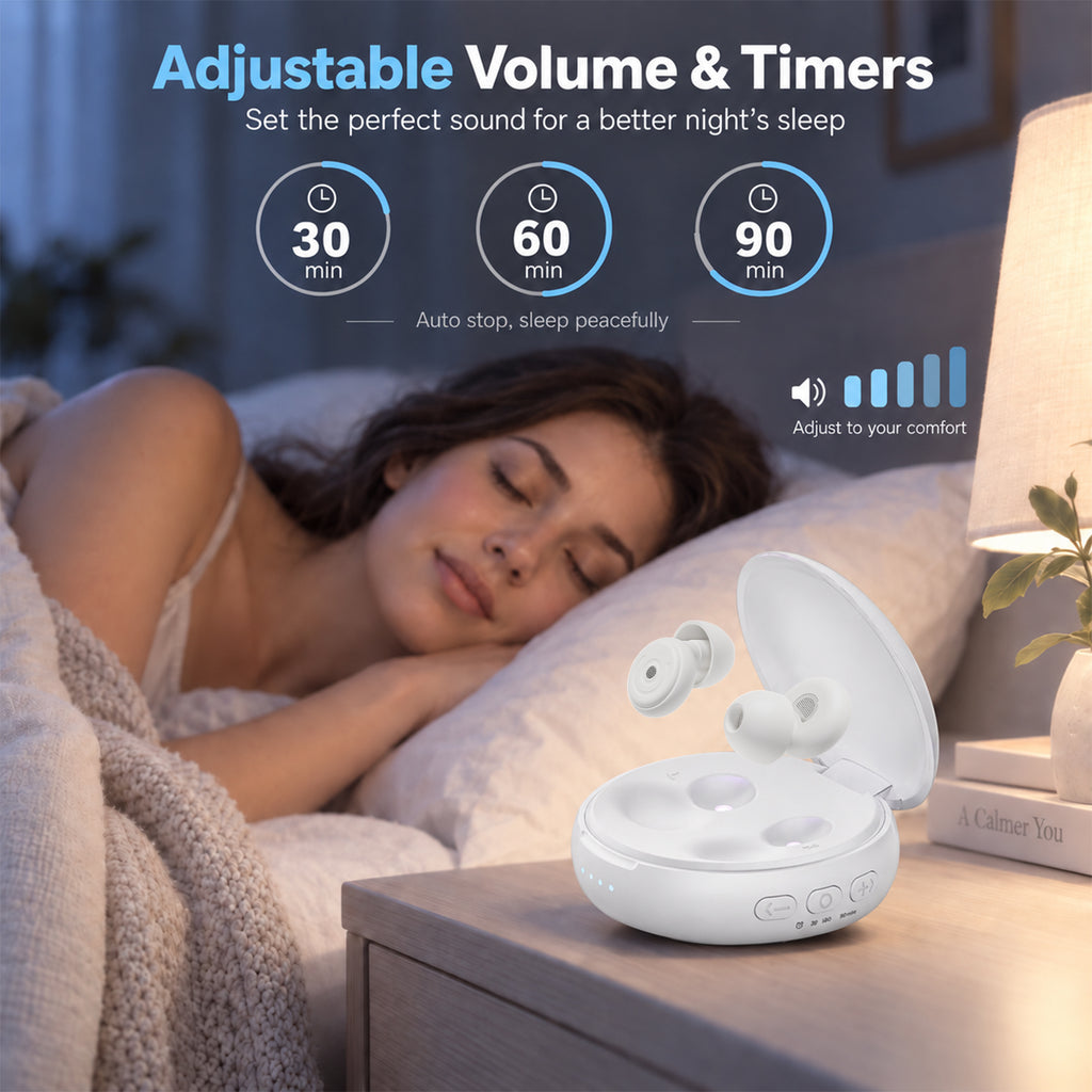 GAGAAL Portable White Noise Machine & Adjustable Ear Plugs for Sleeping