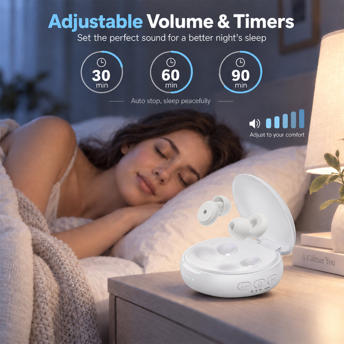 GAGAAL Portable White Noise Machine & Adjustable Ear Plugs for Sleeping