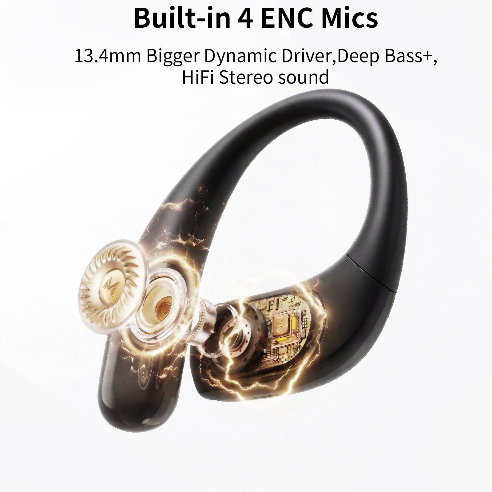 Wireless Earbuds Bluetooth Headphones,Lightweight EarHooks-Style Earbuds,Bluetooth5.4 Wireless Earphones,48H Playtime, IPX4 Waterproof Running Headpho