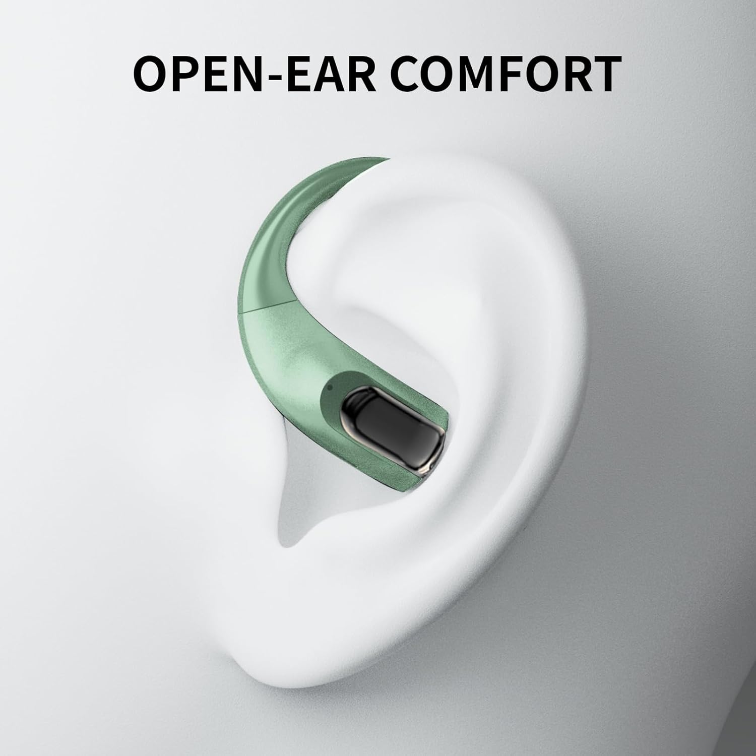 Wireless Earbuds Bluetooth Headphones,Lightweight EarHooks-Style Earbuds,Bluetooth5.4 Wireless Earphones,48H Playtime IPX4 Waterproof Running（green）