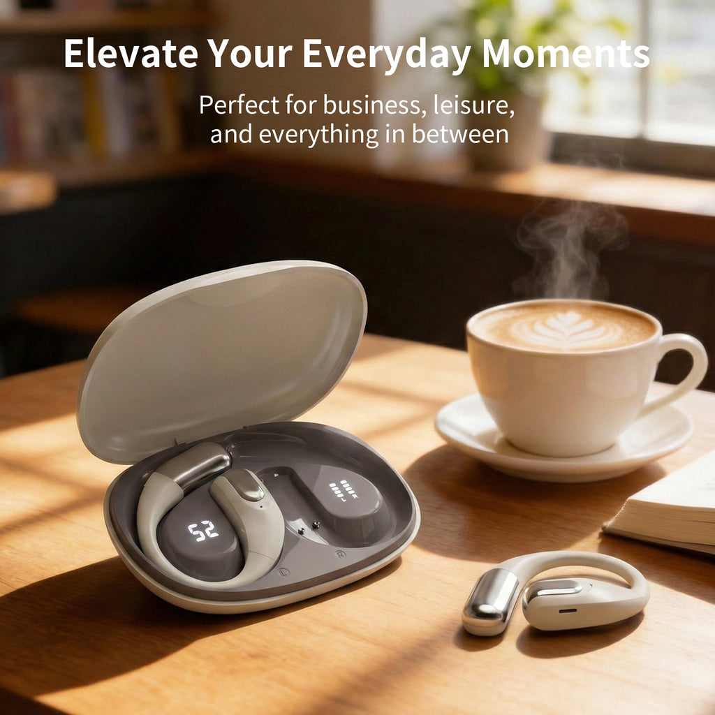 Wireless Earbuds Bluetooth Headphones,Lightweight EarHooks-Style Earbuds,Bluetooth5.4 Wireless Earphones,48H Playtime IPX4 Waterproof Running（white）