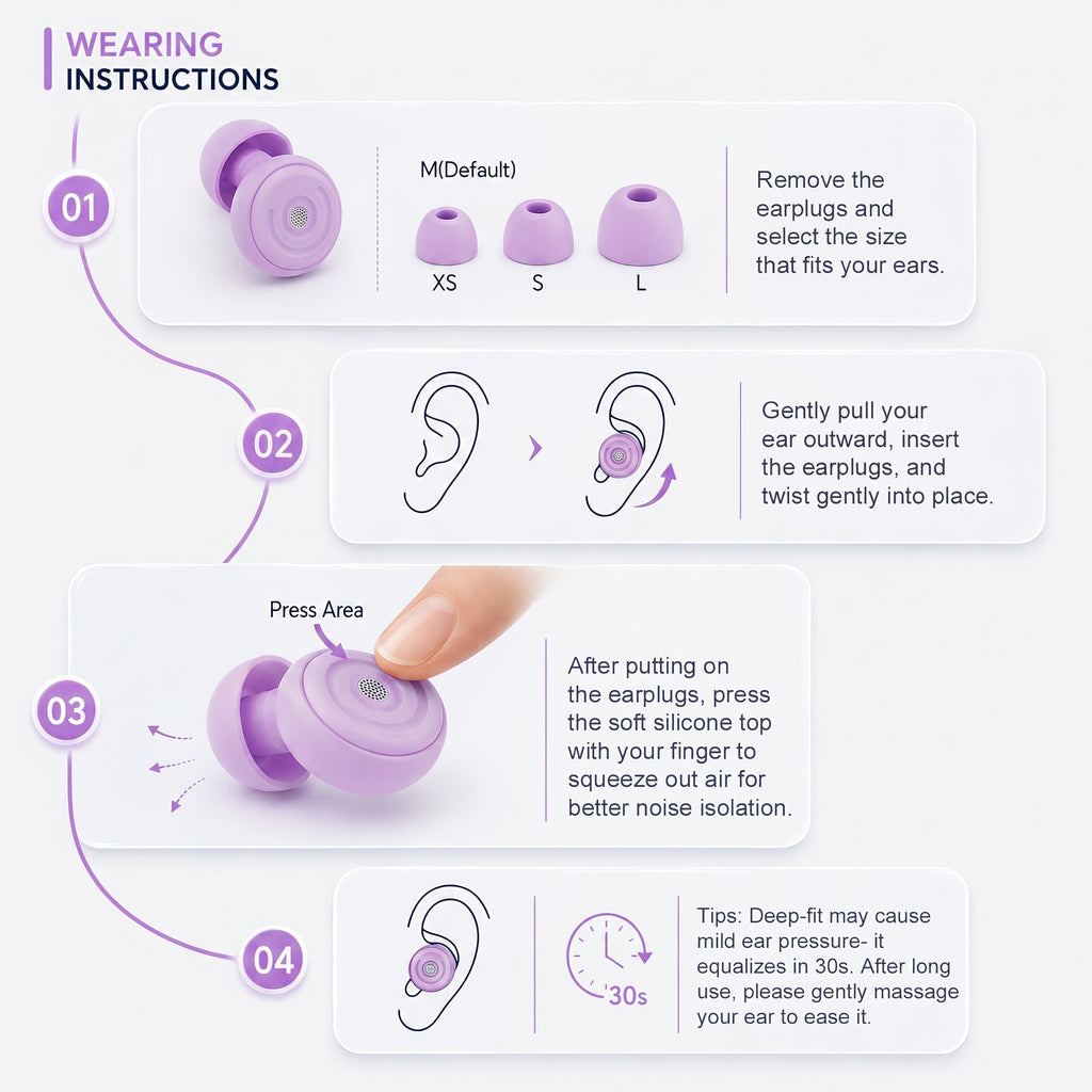 GAGAAL 2026 Adjustable Ear Plugs for Sleeping-2 Modes for Ultimate Control