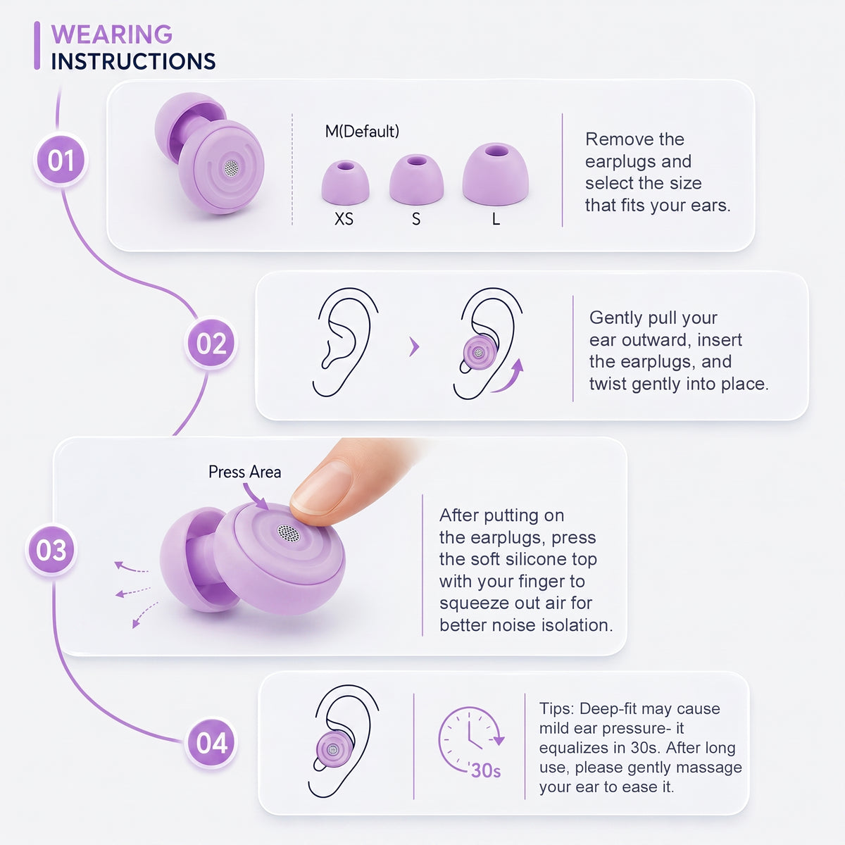 GAGAAL 2026 Adjustable Ear Plugs for Sleeping-2 Modes for Ultimate Control