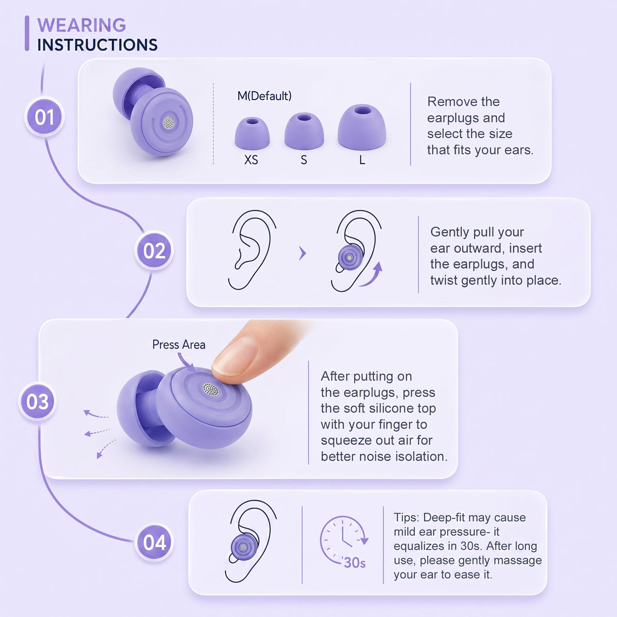 GAGAAL 2026 Adjustable Ear Plugs for Sleeping-2 Modes for Ultimate Control