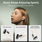 Lightweight Ear Hook Bluetooth Earbuds with 48H Playtime, IPX4 Sport Waterproof